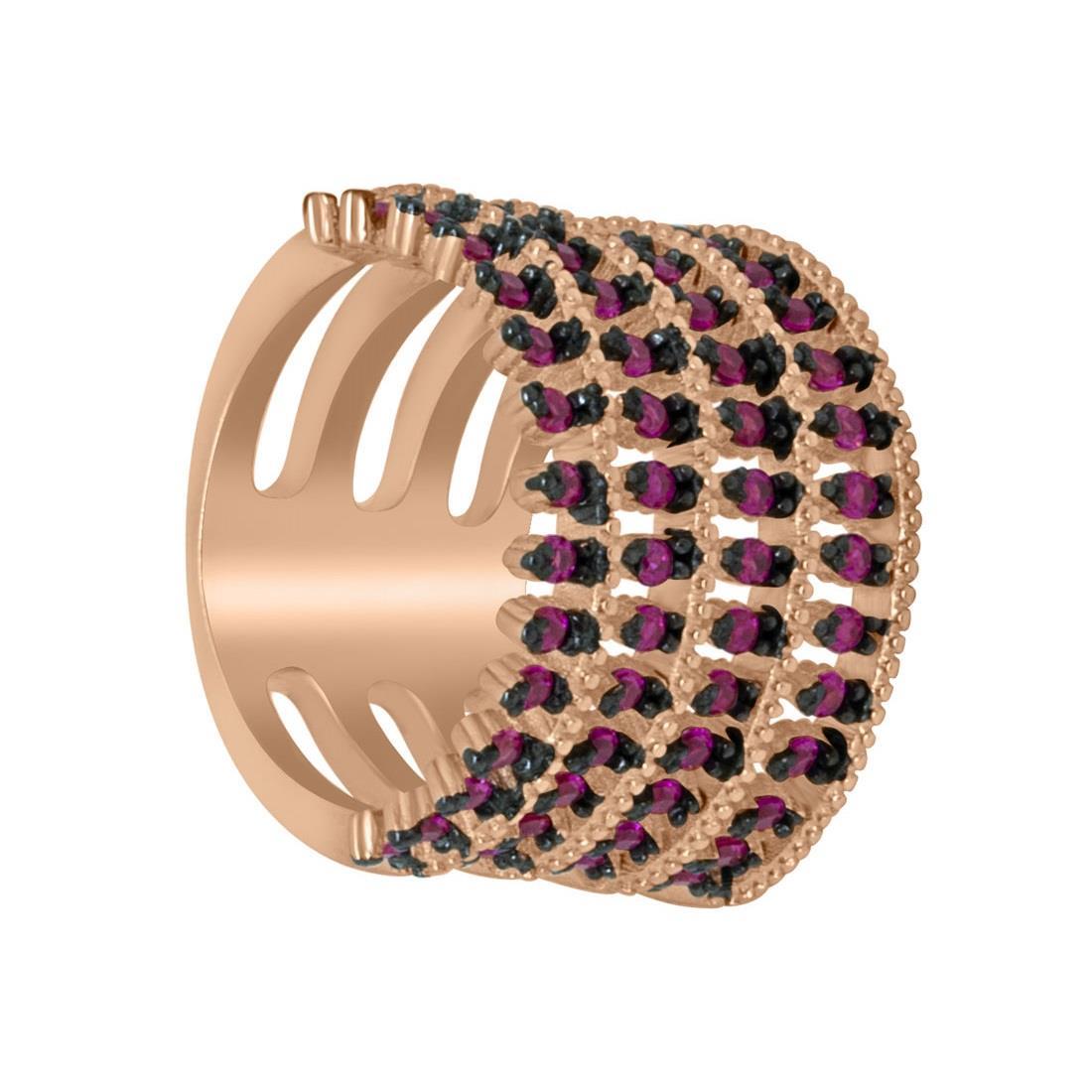 Anello In Argento Rosato Con Zirconi Oro Co Luxury Zone