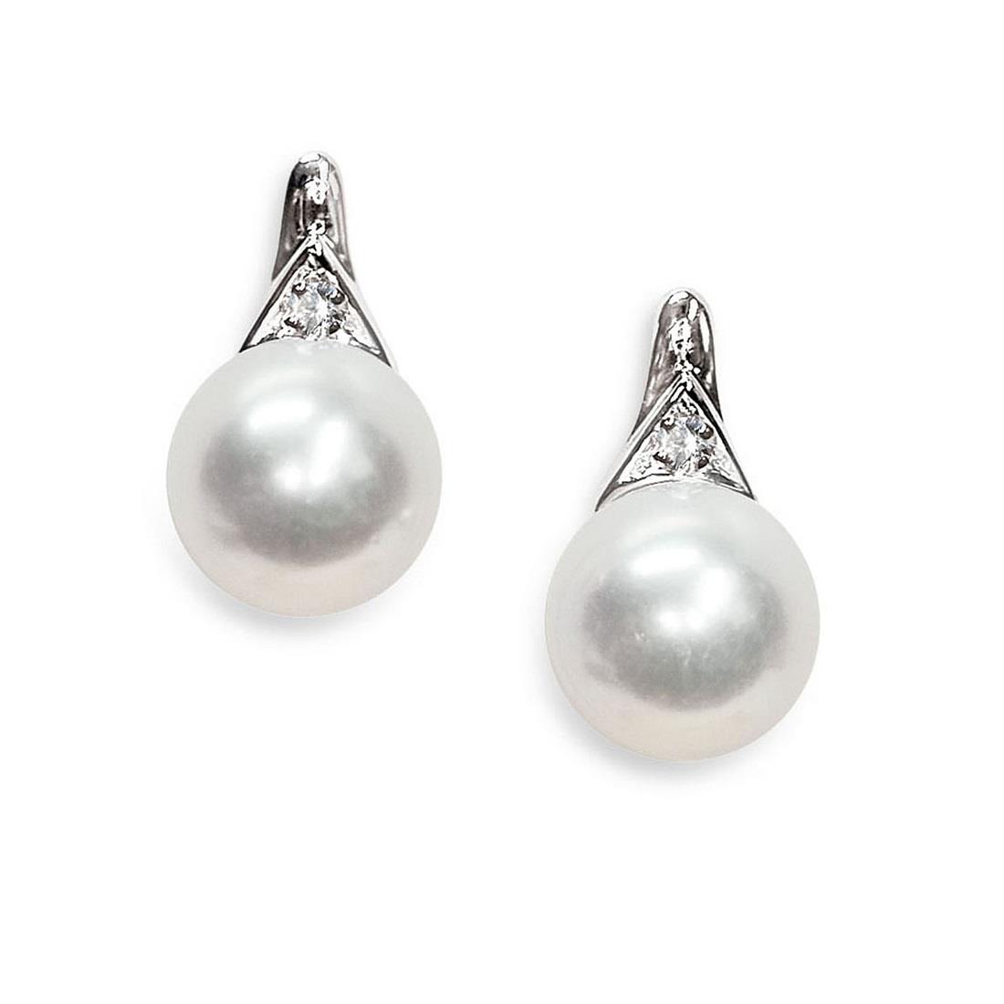 Earrings with pearls and diamonds - MAYUMI - Luxury Zone